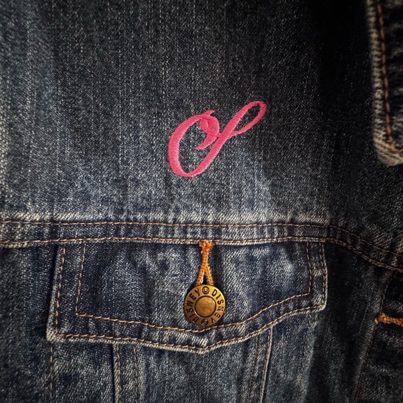 Disney Blue Denim Jacket with Tinkerbell and Pink Embroidery - Picture 3 of 6
